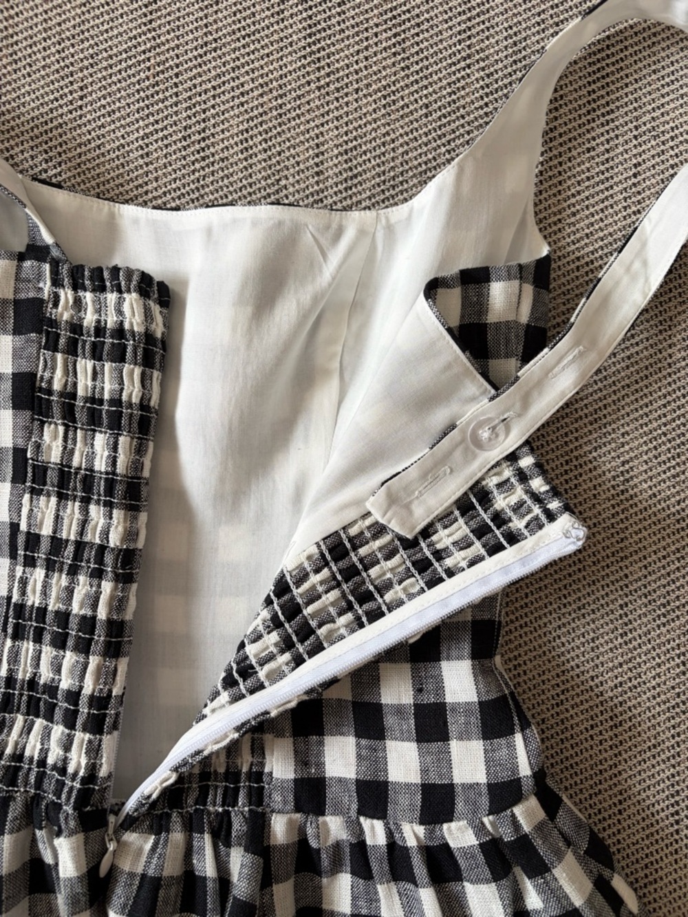 NEW Reformation Janu Midi Linen Dress Park Check Gingham | US 0 / UK 4 - Picture 13 of 15